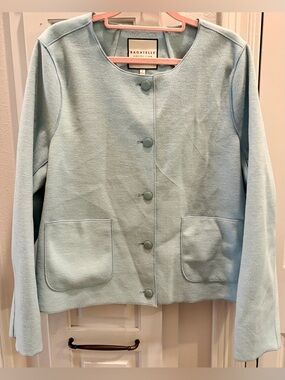 NWT BAGATELLE Pale Blue Round-Neck Button Front Sweater Jacket